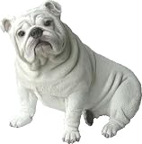 Bulldog Life Size K-9 Kreations Statue (White)