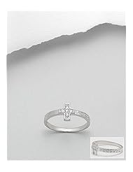 Cross CZ Ring In 92.5 Sterling Silver