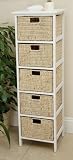 Henley 5 Drawer Tallboy White