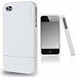 CaseCrown Metallic Slash Glider for Apple iPhone 4 and 4S (AT&T, Sprint, & Verizon compatible) Screen Protector included - White