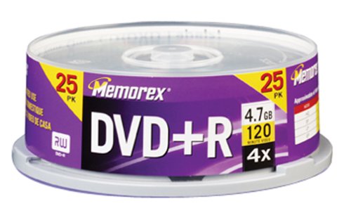 Memorex 4.7GB 4x DVD+R (25-Pack Spindle)