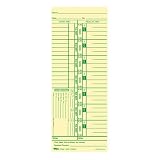Tops(R) Time Cards (Replaces Original Card 1900L), Numbered Days, 1-Sided, 9in; x 3 1/2in;, Box Of 500