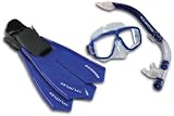 U.S. Divers Madera Mask, Sonora Dry Snorkel, Splitflex Fin, and Pro Bag Snorkeling Set