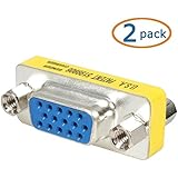 DB New 15 HD/DB/15 VGA/SVGA KVM Gender Changer Adapter Female to Female(F-F) - 2 Pack