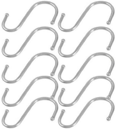 10 Pcs Metal S Shaped Kitchen Spoon Pan Pot Hanging Hooks Hangers (Size M)