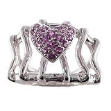 .38ct. Pink Sapphire Gem Stone Promise Ring