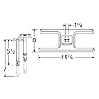 H-Shaped Twin Stainless Steel Burner Straight Venturi
