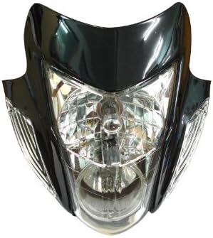 Black Streetfighter Motorcycle Headlight Light Fairing Stunt