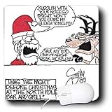 Rich Diesslins Cartoon Days of Christmas TCDC - Sean Boley, Rudolph with Your Nose So Bright - Mouse Pads