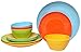 Melange 12-Piece  Melamine Dinnerware Set (Solids Collection ) | Shatter-Proof and Chip-Resistant Melamine Plates and Bowls | Color: Multicolor | Dinner Plate, Salad Plate & Soup Bowl (4 Each)