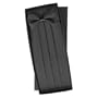 Black Silk Tie & Cummerbund Set