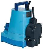 Little Giant 5-ASP-LL, 1/6 HP, 1200 GPH - Submersible Utility Pump with Piggyback Diaphragm Switch,