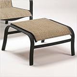 IMAGE OF Fremont Sling Ottoman Finish: Tuscan Sand, Sling: Cortex Pewter