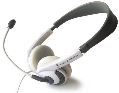 Ear Force D2 Stereo Headphones + Boom Mic (White)