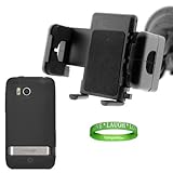 Ultra Durable Compact Car Mount Kit: Black Compatible Car Mount for HTC Thu ....