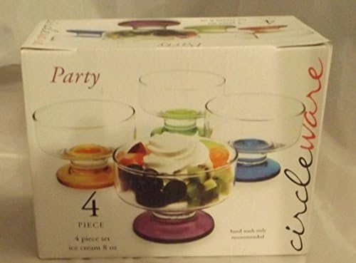 circleware Party Color set of 4 Ice Cream dishes by ice cream dishes