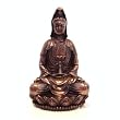Small Guan Yin Kwan Yin Goddess Buddhist Buddha Statue Statuette - Bronze Powder Resin