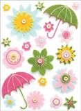 Flutter Dimensional Felt Stickers 4.5X6.5 Sheet-