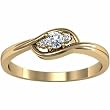 18K Yellow Gold Diamond Ring - 0.12 Ct.