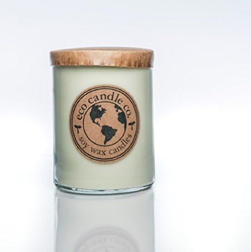 Eco Candle 16oz Recycled Glass Tumbler - GREEN TEA 100% USA Made Scented Soy Candles; Green, Great Long Lasting Scent