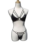 Lust by Teensy Weensy Women's Fetish Lingerie, Arch Angel, Black, Large/Xlarge