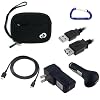 Gizmo Dorks Executive Case Kit (Black) with Carabiner Key Chain for the Sony Bloggie Touch Camera 8 GB / 16 GB (MHS-TS10 / MHS-TS20)