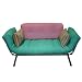 Mali Flex Futon - Teal/ Pink [Pewter Frame]