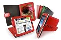 Tuff-Luv Bi-Axis Kunstleder tasche hulle für Apple iPad & 3G / Wifi - Rouge / Rot