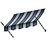 Awntech 3-Feet New Orleans Awning, 44-Inch Height by 24-Inch Diameter, Navy/Gray/White