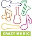 Crazy Bandz Shaped Rubber Bands Bracelets 24Pack Music