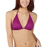 Mossimo® Black: Women's Shirred Triangle Swim Top - Raspberry