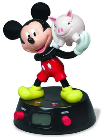 Mickey Mouse Piggy Bank Alarm Clock
