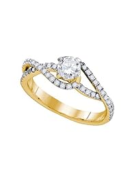 0.75CT DIAMOND 0.40CT CENTER ROUND BRIDAL RING