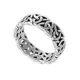 Sterling Silver Triquetra Polished Finish 7mm Wide Band Ring Size 6, 7, 8, 9, 10