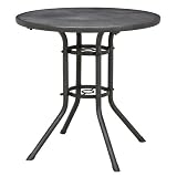 Outdoor Patio Gabbana Round Metal Bistro Table