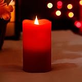 家印象 LEDキャンドル 揺らぎ タイマー機能付き 5インチ(赤色)1個入