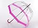 Clear Dome Fulton Umbrella Pink