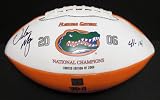 Urban Meyer Florida Gators Autographed 2006 Championship Football with 41-14 Inscription