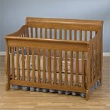 Prescott 4-in-1 Convertible Crib in Medium Oak Finish By Simplicity For Children
