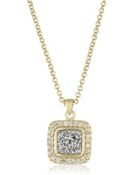Marcia Moran "Illume" 18k Gold-Plated Titanium Square Pendant Necklace