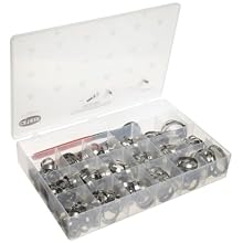 Oetiker 18500144 Irrigation Service Kit (1-Ear Clamps with Mechanical Interlock, stainless steel with standard jaw pincers)