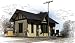 Walthers O Scale Cornerstone Series® Built-ups - Golden Valley Depot Cream w/Railroad Green Trim 12 x 7 x 7-1/4 30 x 17.5 x 18.1cm