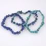 Set of 3 Beaded Turquoise and Lapis Stretch Bracelets