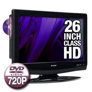 Sharp LC26DV27UT 26-Inch 720p LCD HDTV with Built-in DVD Player - Black