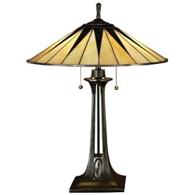 Quoizel Gotham Tiffany 2 Light Table Lamp by Quoizel