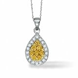 3/4 ct dtw enhanced yellow diamond pndt