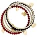Moschino Cheap and Chic Casino Royal Gold Tone Stainless Steel & Beads Bangle Bracelet