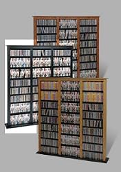 Triple Width Black Barrister Media Storage Tower By Prepac Furniture
