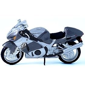 Diecast Model Suzuki GSX-R 1300 Hayabusa (1:12 scale by Maisto) in Silver