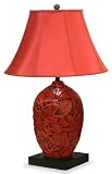 Red Cinnabar Vase Lamp - 24